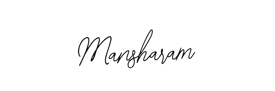 Use a signature maker to create a handwritten signature online. With this signature software, you can design (Bearetta-2O07w) your own signature for name Mansharam. Mansharam signature style 12 images and pictures png