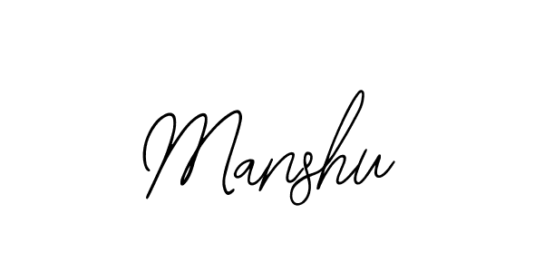 How to make Manshu signature? Bearetta-2O07w is a professional autograph style. Create handwritten signature for Manshu name. Manshu signature style 12 images and pictures png