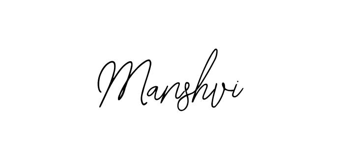 How to make Manshvi name signature. Use Bearetta-2O07w style for creating short signs online. This is the latest handwritten sign. Manshvi signature style 12 images and pictures png