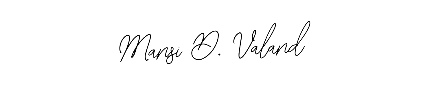 Also You can easily find your signature by using the search form. We will create Mansi D. Valand name handwritten signature images for you free of cost using Bearetta-2O07w sign style. Mansi D. Valand signature style 12 images and pictures png