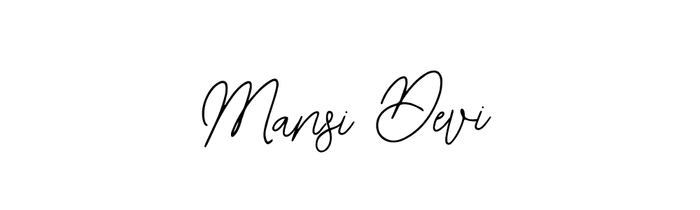 How to make Mansi Devi name signature. Use Bearetta-2O07w style for creating short signs online. This is the latest handwritten sign. Mansi Devi signature style 12 images and pictures png