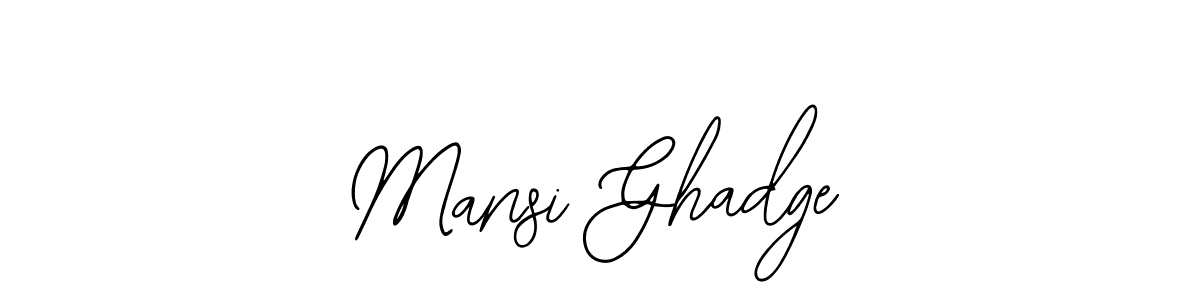 How to make Mansi Ghadge name signature. Use Bearetta-2O07w style for creating short signs online. This is the latest handwritten sign. Mansi Ghadge signature style 12 images and pictures png