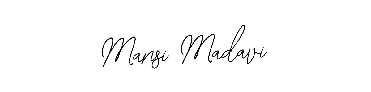 Use a signature maker to create a handwritten signature online. With this signature software, you can design (Bearetta-2O07w) your own signature for name Mansi Madavi. Mansi Madavi signature style 12 images and pictures png