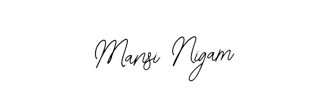 Similarly Bearetta-2O07w is the best handwritten signature design. Signature creator online .You can use it as an online autograph creator for name Mansi Nigam. Mansi Nigam signature style 12 images and pictures png