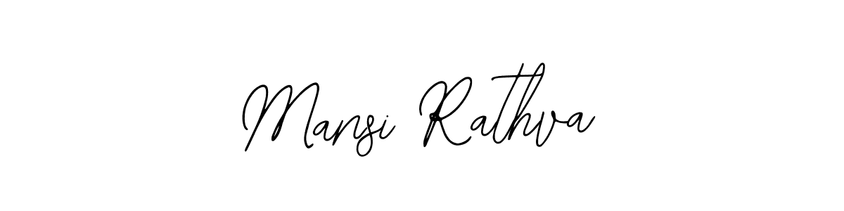 How to make Mansi Rathva name signature. Use Bearetta-2O07w style for creating short signs online. This is the latest handwritten sign. Mansi Rathva signature style 12 images and pictures png