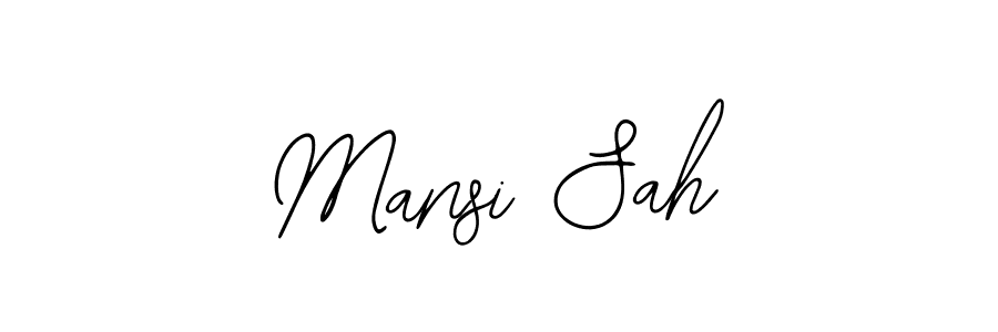 You should practise on your own different ways (Bearetta-2O07w) to write your name (Mansi Sah) in signature. don't let someone else do it for you. Mansi Sah signature style 12 images and pictures png