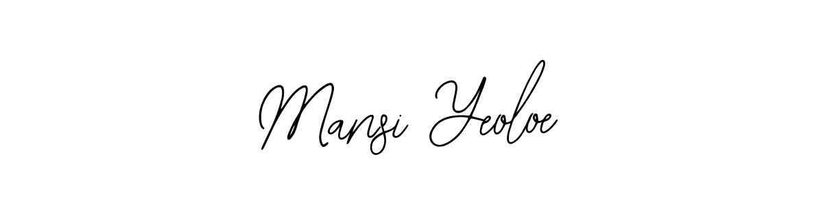 Create a beautiful signature design for name Mansi Yeoloe. With this signature (Bearetta-2O07w) fonts, you can make a handwritten signature for free. Mansi Yeoloe signature style 12 images and pictures png