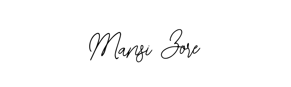How to make Mansi Zore name signature. Use Bearetta-2O07w style for creating short signs online. This is the latest handwritten sign. Mansi Zore signature style 12 images and pictures png