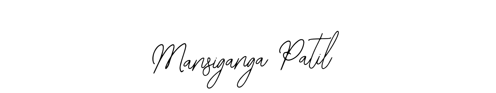 Bearetta-2O07w is a professional signature style that is perfect for those who want to add a touch of class to their signature. It is also a great choice for those who want to make their signature more unique. Get Mansiganga Patil name to fancy signature for free. Mansiganga Patil signature style 12 images and pictures png