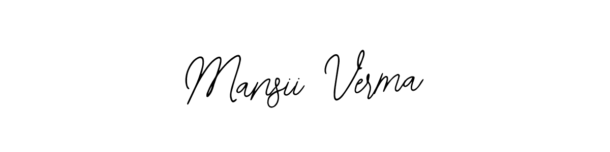 Use a signature maker to create a handwritten signature online. With this signature software, you can design (Bearetta-2O07w) your own signature for name Mansii Verma. Mansii Verma signature style 12 images and pictures png