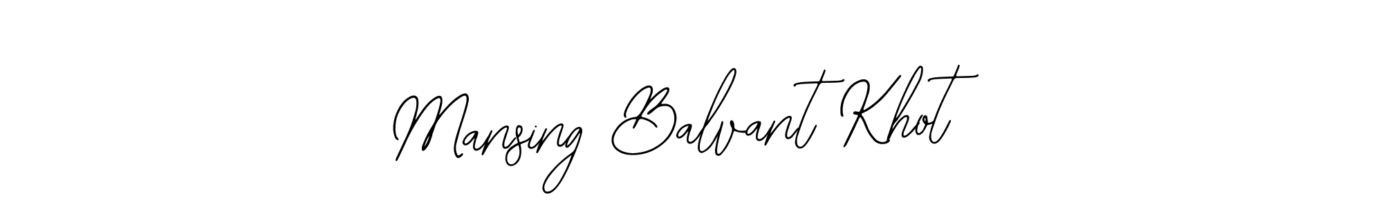 Also we have Mansing Balvant Khot name is the best signature style. Create professional handwritten signature collection using Bearetta-2O07w autograph style. Mansing Balvant Khot signature style 12 images and pictures png