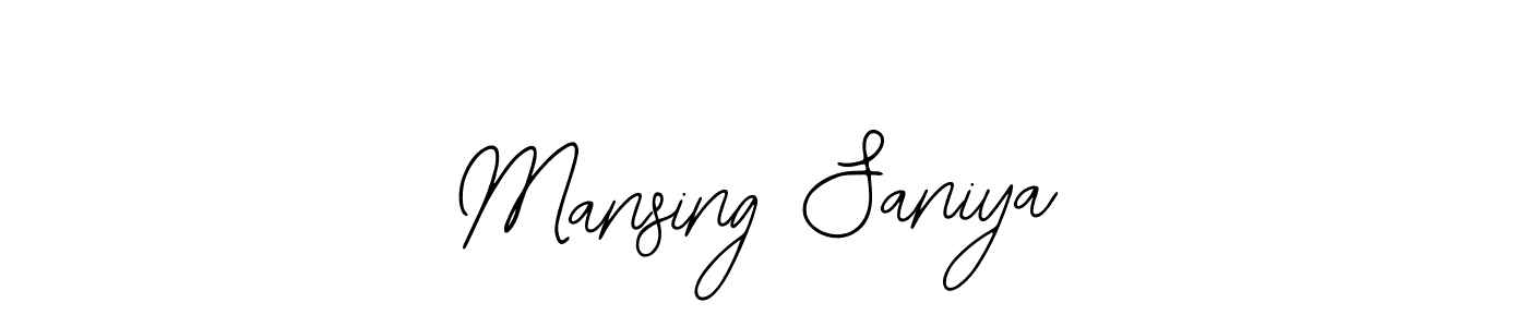 You should practise on your own different ways (Bearetta-2O07w) to write your name (Mansing Saniya) in signature. don't let someone else do it for you. Mansing Saniya signature style 12 images and pictures png