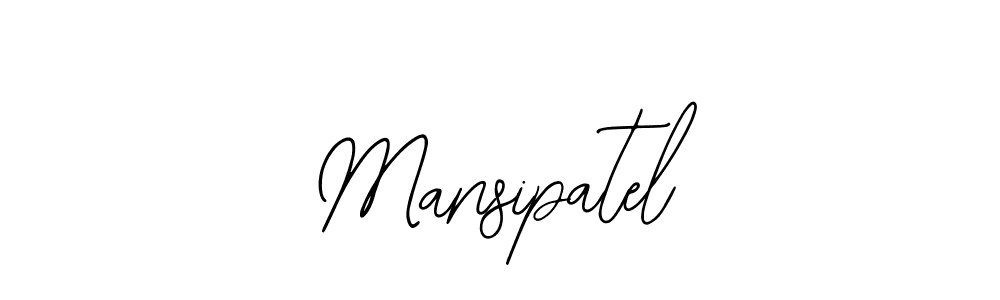How to make Mansipatel name signature. Use Bearetta-2O07w style for creating short signs online. This is the latest handwritten sign. Mansipatel signature style 12 images and pictures png