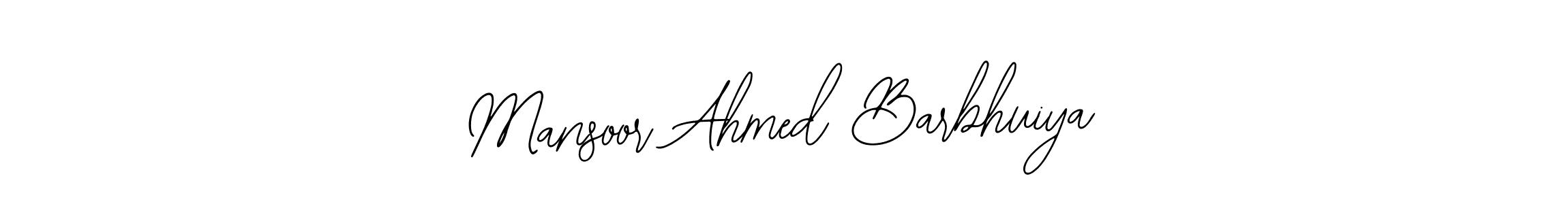 You should practise on your own different ways (Bearetta-2O07w) to write your name (Mansoor Ahmed Barbhuiya) in signature. don't let someone else do it for you. Mansoor Ahmed Barbhuiya signature style 12 images and pictures png