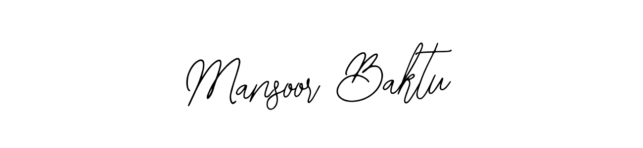 Design your own signature with our free online signature maker. With this signature software, you can create a handwritten (Bearetta-2O07w) signature for name Mansoor Baktu. Mansoor Baktu signature style 12 images and pictures png