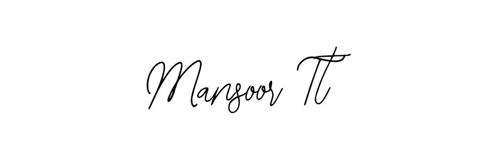 Use a signature maker to create a handwritten signature online. With this signature software, you can design (Bearetta-2O07w) your own signature for name Mansoor Tt. Mansoor Tt signature style 12 images and pictures png