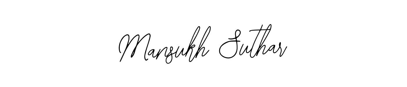 Design your own signature with our free online signature maker. With this signature software, you can create a handwritten (Bearetta-2O07w) signature for name Mansukh Suthar. Mansukh Suthar signature style 12 images and pictures png