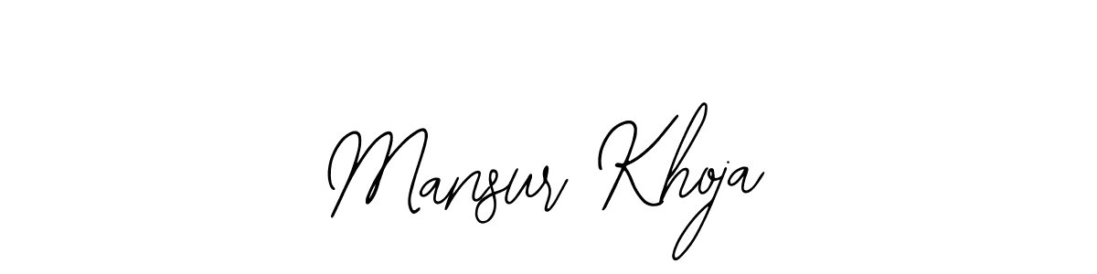 It looks lik you need a new signature style for name Mansur Khoja. Design unique handwritten (Bearetta-2O07w) signature with our free signature maker in just a few clicks. Mansur Khoja signature style 12 images and pictures png