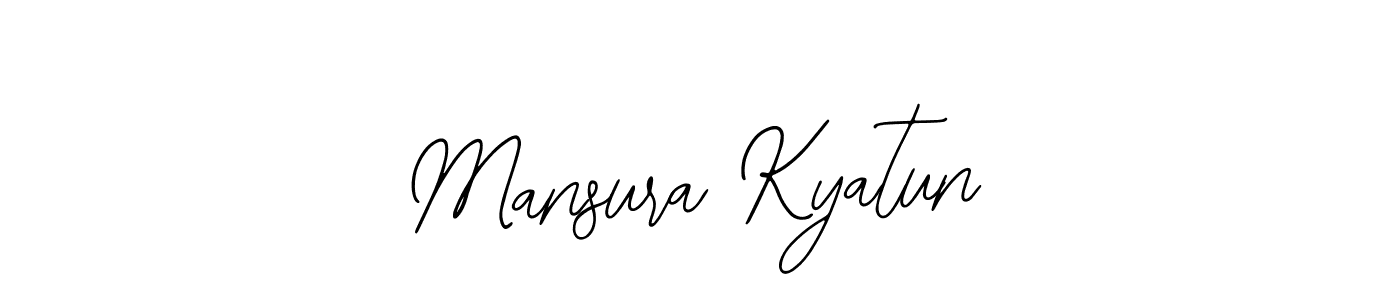 Make a beautiful signature design for name Mansura Kyatun. With this signature (Bearetta-2O07w) style, you can create a handwritten signature for free. Mansura Kyatun signature style 12 images and pictures png