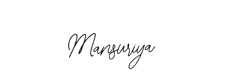 Create a beautiful signature design for name Mansuriya. With this signature (Bearetta-2O07w) fonts, you can make a handwritten signature for free. Mansuriya signature style 12 images and pictures png
