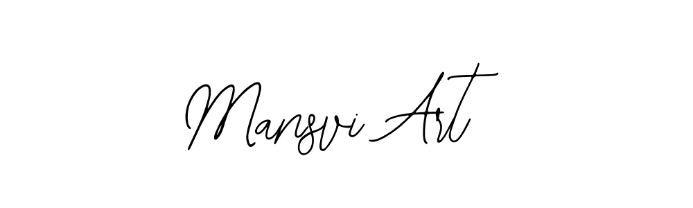 Use a signature maker to create a handwritten signature online. With this signature software, you can design (Bearetta-2O07w) your own signature for name Mansvi Art. Mansvi Art signature style 12 images and pictures png