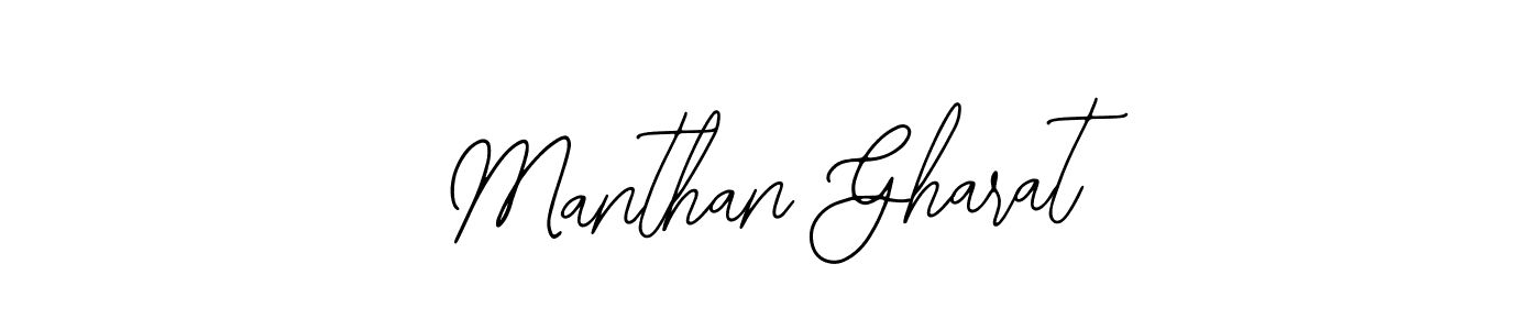 Use a signature maker to create a handwritten signature online. With this signature software, you can design (Bearetta-2O07w) your own signature for name Manthan Gharat. Manthan Gharat signature style 12 images and pictures png