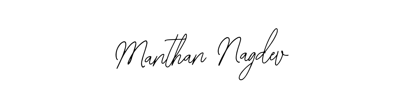 How to Draw Manthan Nagdev signature style? Bearetta-2O07w is a latest design signature styles for name Manthan Nagdev. Manthan Nagdev signature style 12 images and pictures png