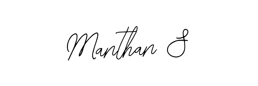 You should practise on your own different ways (Bearetta-2O07w) to write your name (Manthan S) in signature. don't let someone else do it for you. Manthan S signature style 12 images and pictures png