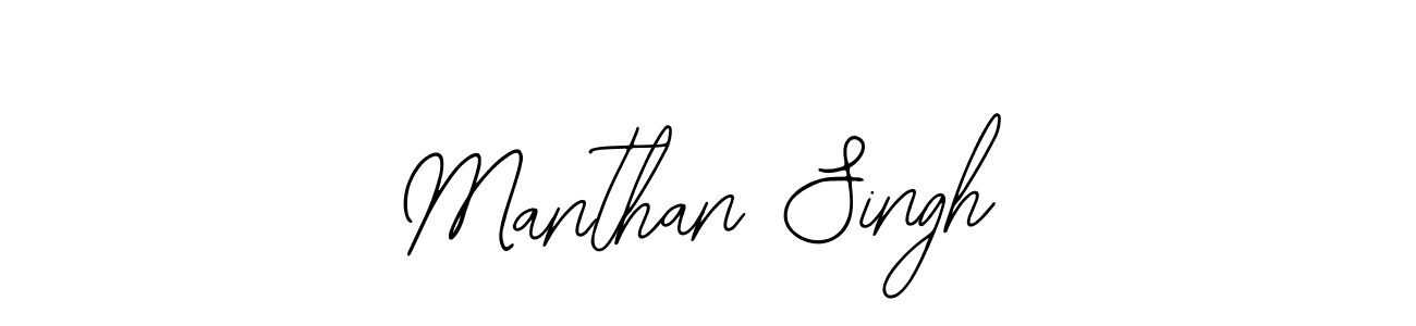 How to make Manthan Singh signature? Bearetta-2O07w is a professional autograph style. Create handwritten signature for Manthan Singh name. Manthan Singh signature style 12 images and pictures png