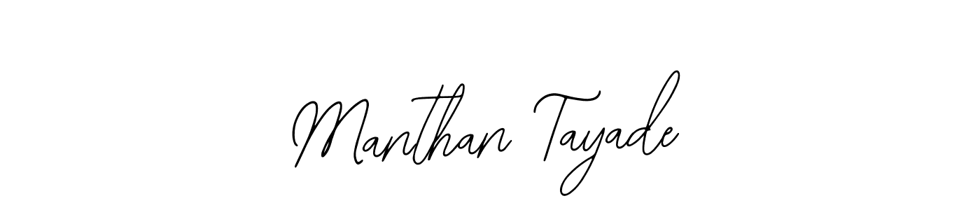 if you are searching for the best signature style for your name Manthan Tayade. so please give up your signature search. here we have designed multiple signature styles  using Bearetta-2O07w. Manthan Tayade signature style 12 images and pictures png