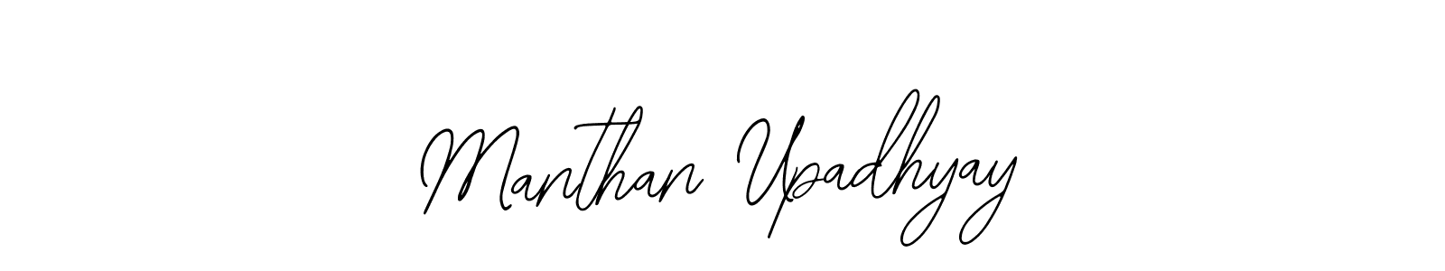 How to make Manthan Upadhyay name signature. Use Bearetta-2O07w style for creating short signs online. This is the latest handwritten sign. Manthan Upadhyay signature style 12 images and pictures png