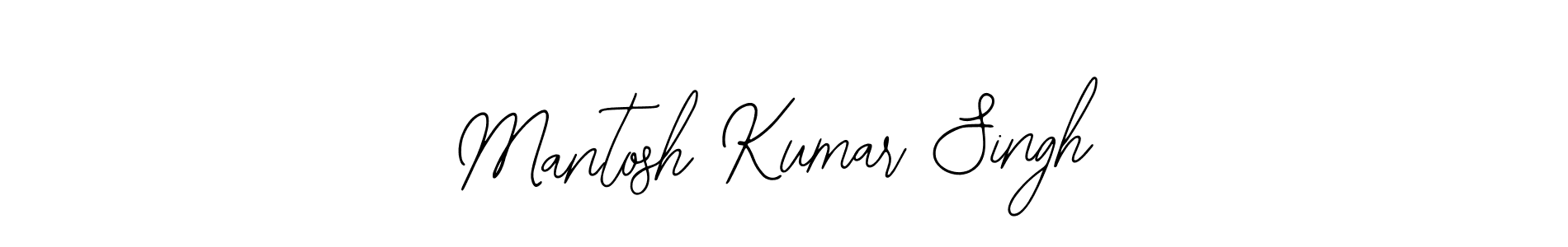 The best way (Bearetta-2O07w) to make a short signature is to pick only two or three words in your name. The name Mantosh Kumar Singh include a total of six letters. For converting this name. Mantosh Kumar Singh signature style 12 images and pictures png