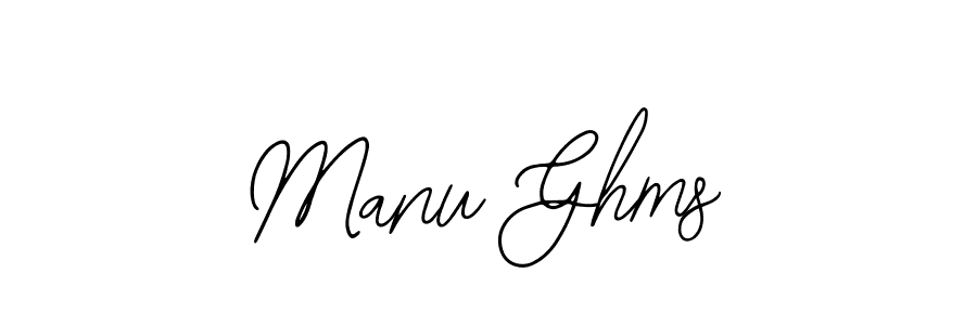 You should practise on your own different ways (Bearetta-2O07w) to write your name (Manu Ghms) in signature. don't let someone else do it for you. Manu Ghms signature style 12 images and pictures png