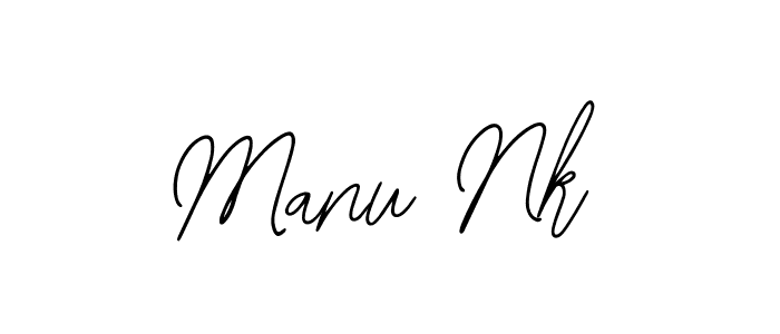 if you are searching for the best signature style for your name Manu Nk. so please give up your signature search. here we have designed multiple signature styles  using Bearetta-2O07w. Manu Nk signature style 12 images and pictures png