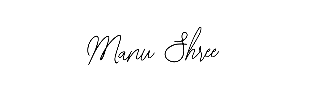 You should practise on your own different ways (Bearetta-2O07w) to write your name (Manu Shree) in signature. don't let someone else do it for you. Manu Shree signature style 12 images and pictures png