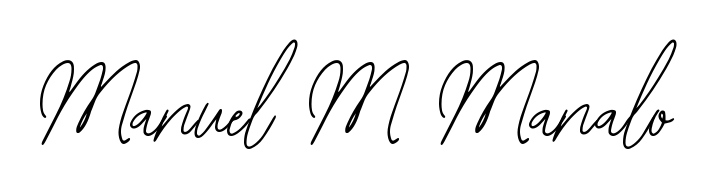 The Bearetta-2O07w typeface gives name Manuel M Manalo a refined look. Suitable for certificates, diplomas, and official verification. Manuel M Manalo signature style 12 images and pictures png