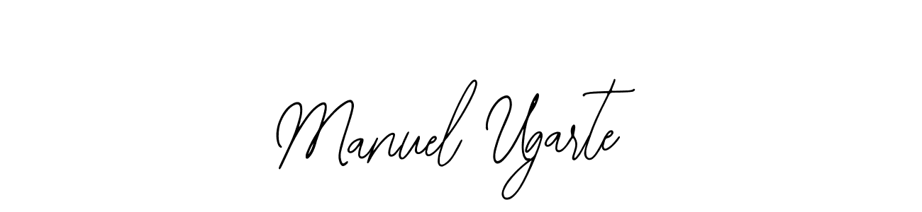 How to make Manuel Ugarte name signature. Use Bearetta-2O07w style for creating short signs online. This is the latest handwritten sign. Manuel Ugarte signature style 12 images and pictures png