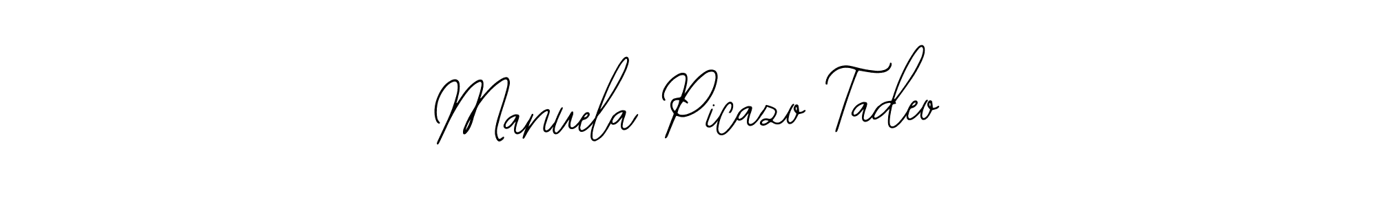How to Draw Manuela Picazo Tadeo signature style? Bearetta-2O07w is a latest design signature styles for name Manuela Picazo Tadeo. Manuela Picazo Tadeo signature style 12 images and pictures png