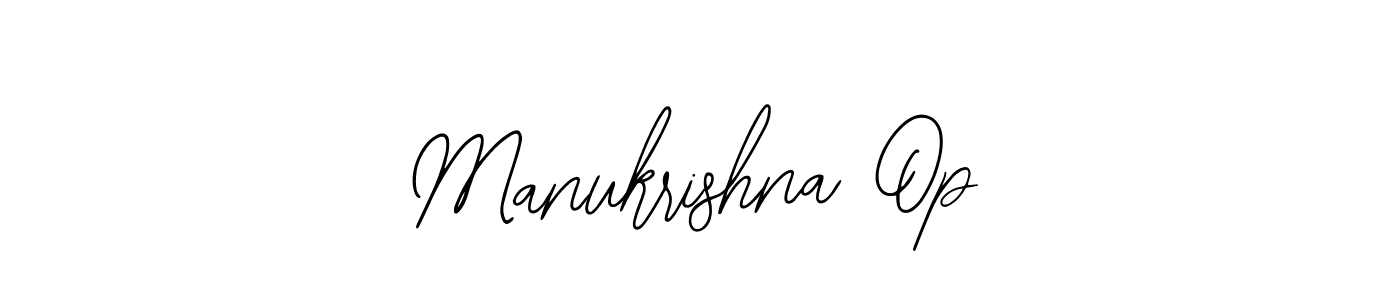 Manukrishna Op stylish signature style. Best Handwritten Sign (Bearetta-2O07w) for my name. Handwritten Signature Collection Ideas for my name Manukrishna Op. Manukrishna Op signature style 12 images and pictures png