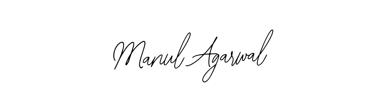 Design your own signature with our free online signature maker. With this signature software, you can create a handwritten (Bearetta-2O07w) signature for name Manul Agarwal. Manul Agarwal signature style 12 images and pictures png
