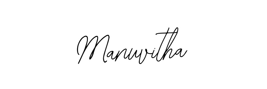 Use a signature maker to create a handwritten signature online. With this signature software, you can design (Bearetta-2O07w) your own signature for name Manuvitha. Manuvitha signature style 12 images and pictures png