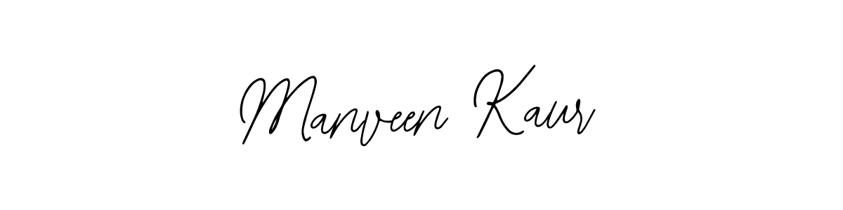 How to make Manveen Kaur name signature. Use Bearetta-2O07w style for creating short signs online. This is the latest handwritten sign. Manveen Kaur signature style 12 images and pictures png