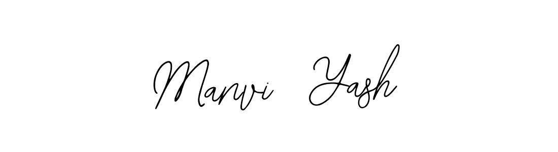Also You can easily find your signature by using the search form. We will create Manvi  Yash name handwritten signature images for you free of cost using Bearetta-2O07w sign style. Manvi  Yash signature style 12 images and pictures png