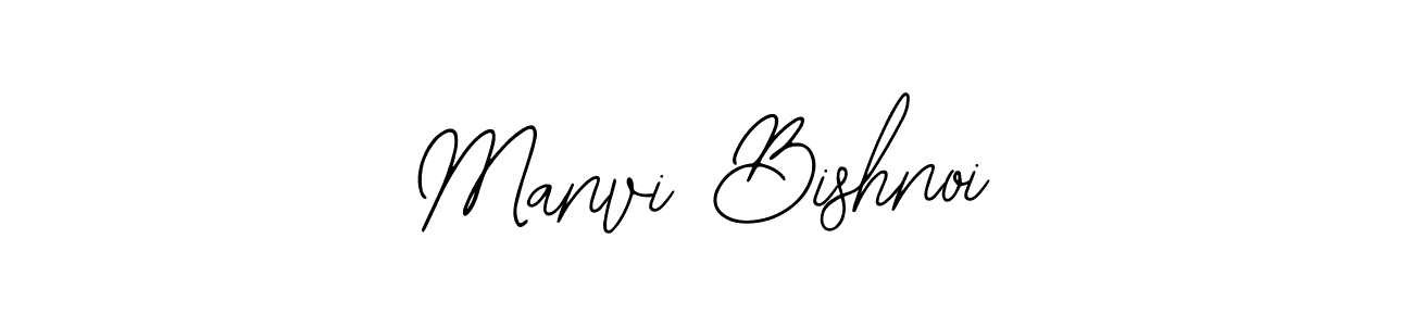 How to make Manvi Bishnoi name signature. Use Bearetta-2O07w style for creating short signs online. This is the latest handwritten sign. Manvi Bishnoi signature style 12 images and pictures png