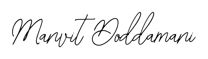 A sleek calligraphic signature for name Manvit Doddamani utilizing Bearetta-2O07w styling. Great for adding personal signatures to photos and art. Manvit Doddamani signature style 12 images and pictures png