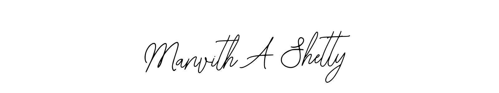 Design your own signature with our free online signature maker. With this signature software, you can create a handwritten (Bearetta-2O07w) signature for name Manvith A Shetty. Manvith A Shetty signature style 12 images and pictures png
