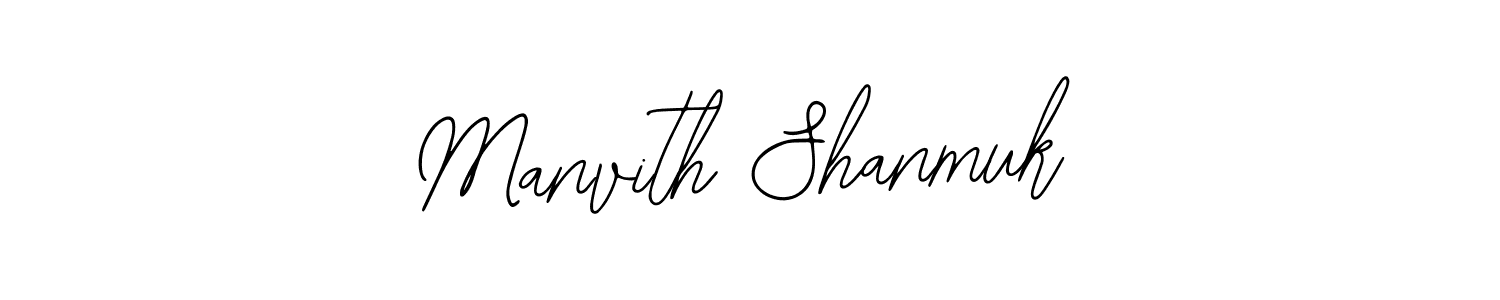 You should practise on your own different ways (Bearetta-2O07w) to write your name (Manvith Shanmuk) in signature. don't let someone else do it for you. Manvith Shanmuk signature style 12 images and pictures png