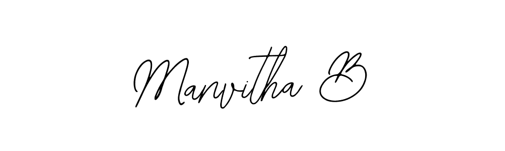 See photos of Manvitha B official signature by Spectra . Check more albums & portfolios. Read reviews & check more about Bearetta-2O07w font. Manvitha B signature style 12 images and pictures png