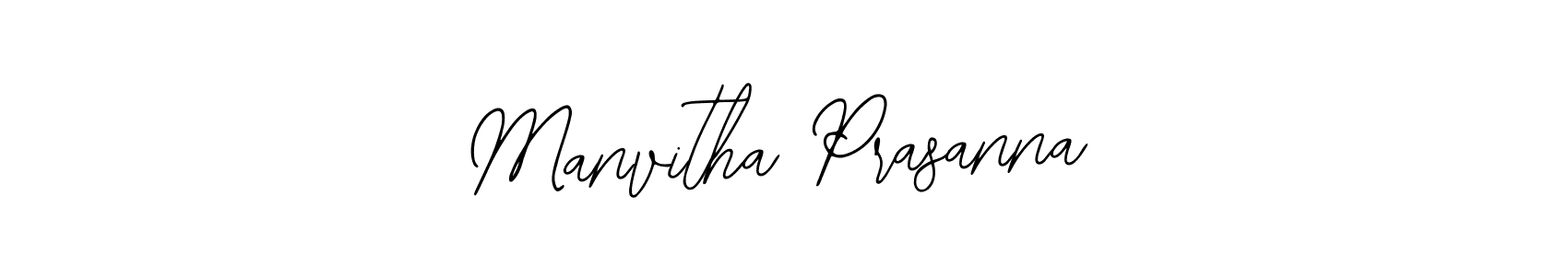 You should practise on your own different ways (Bearetta-2O07w) to write your name (Manvitha Prasanna) in signature. don't let someone else do it for you. Manvitha Prasanna signature style 12 images and pictures png