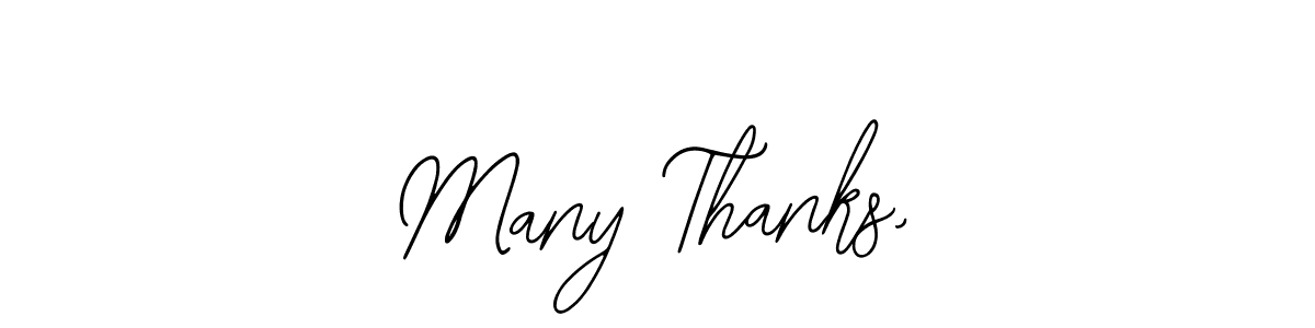 This is the best signature style for the Many Thanks, name. Also you like these signature font (Bearetta-2O07w). Mix name signature. Many Thanks, signature style 12 images and pictures png